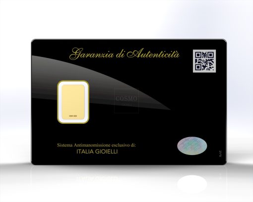 Lingotto Naóri in Oro Puro - 1 grammo Titolo / Purezza: 999.9 Certificazione: Naóri Marca: Naóri Grado di conservazione: Nuovo Origine: Italia Grammi: 1 gr