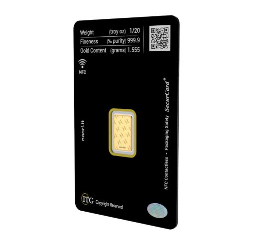 Lingotto Naóri in Oro - 1.555 grammi (troy oz) 1/20