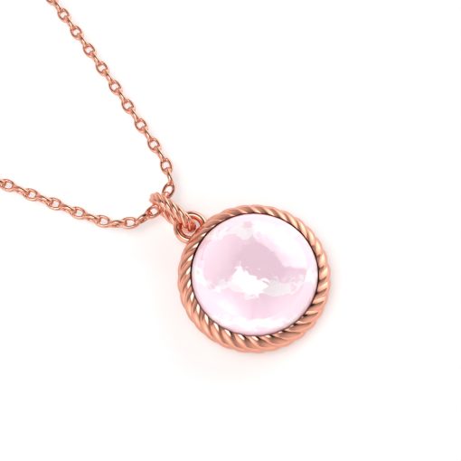 Collana Lirimy Stone Quarzo Rosa