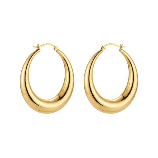 Orecchini a Cerchio in Oro Giallo 750‰ 18KT - (9,45 gr.)