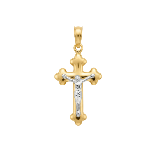 Croce in Oro Giallo e Bianco  750‰ 1,6 gr