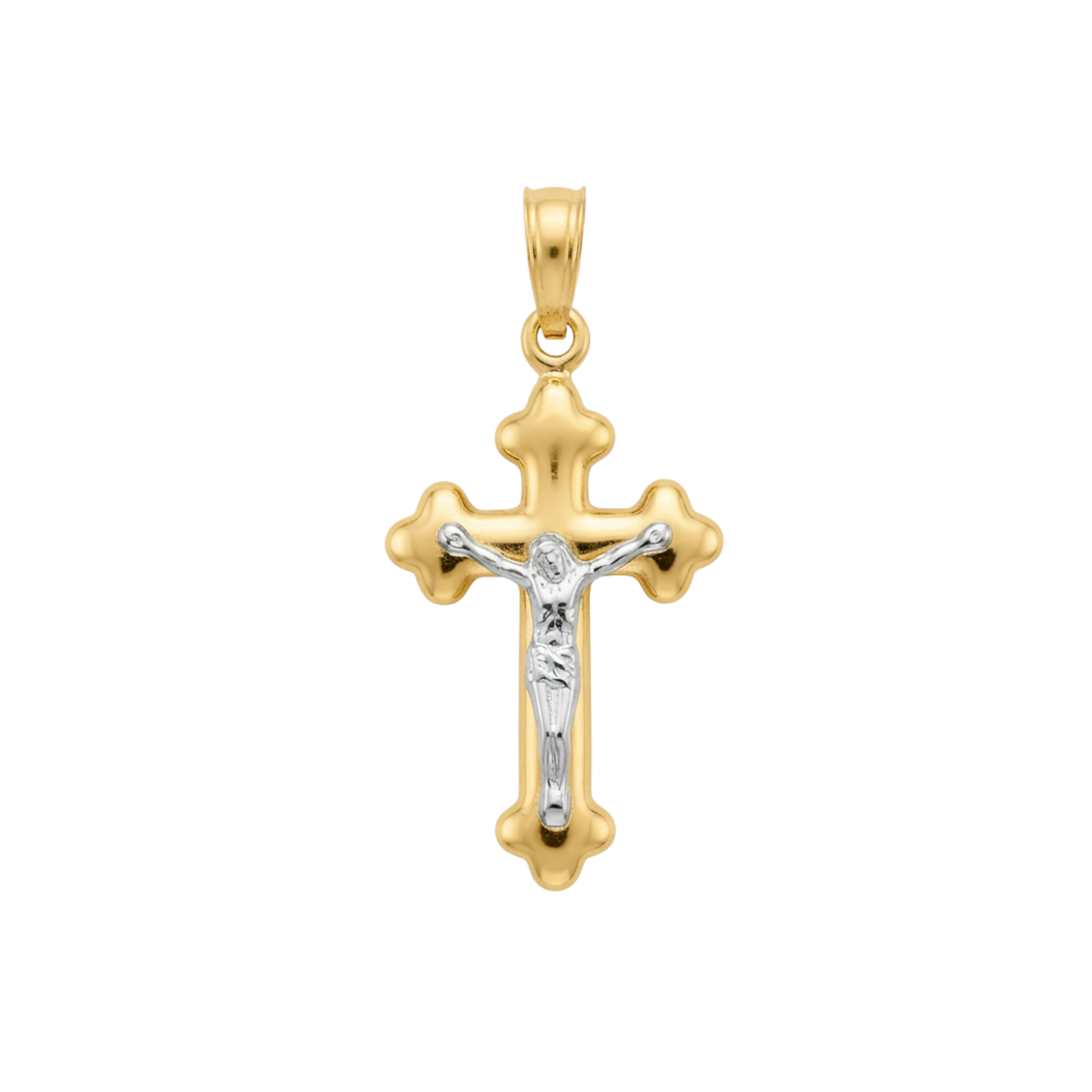 Croce in Oro Giallo e Bianco 750‰ 1,6 gr