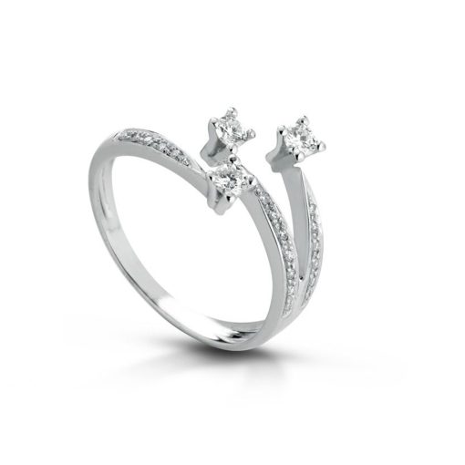 Anello in Oro Bianco Trilogy 0.39 ct.