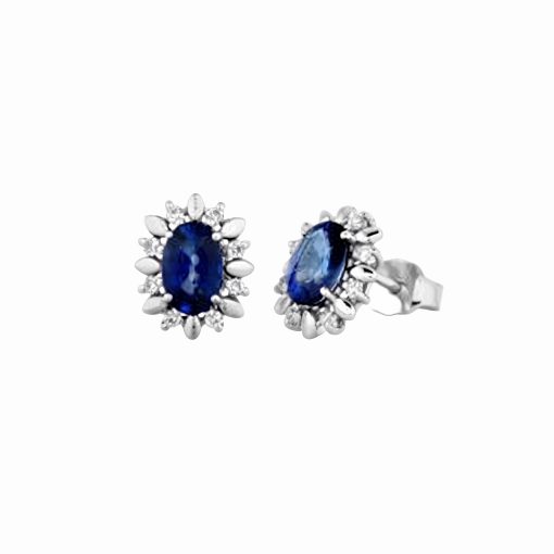 Orecchini Zaffiro e Brillanti – 0,11 ct.