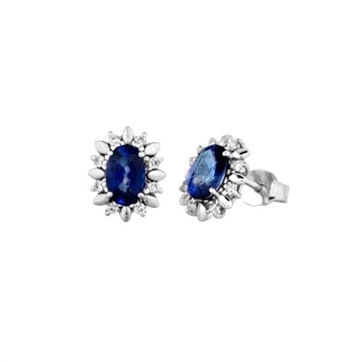 Orecchini Zaffiro e Brillanti – 0,11 ct.