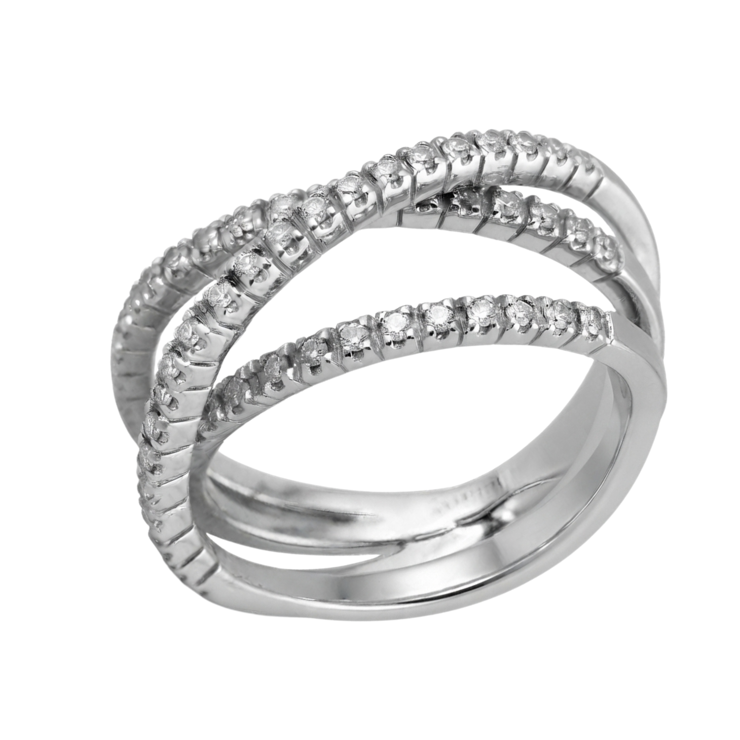 Anello Fantasy 0.60 ct in oro bianco