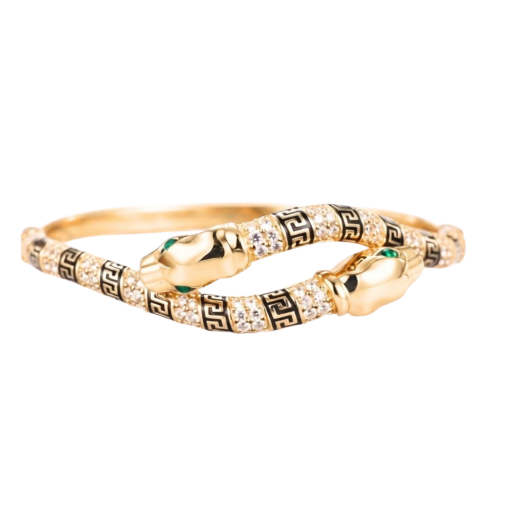 Bracciale Pantera in Oro Giallo 750‰ e Zirconi 13,90 gr.