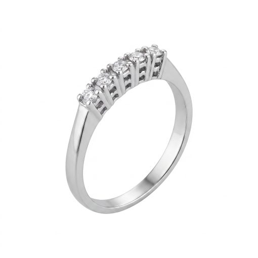Anello  Veretta  0.25 ct in oro bianco