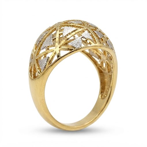 Anello in ORO 750‰ GIALLO & BIANCO 3.25 gr.