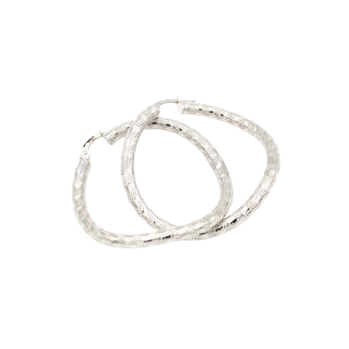 Orecchini a Cerchio in Oro 750‰ BIANCO 4.73 gr.