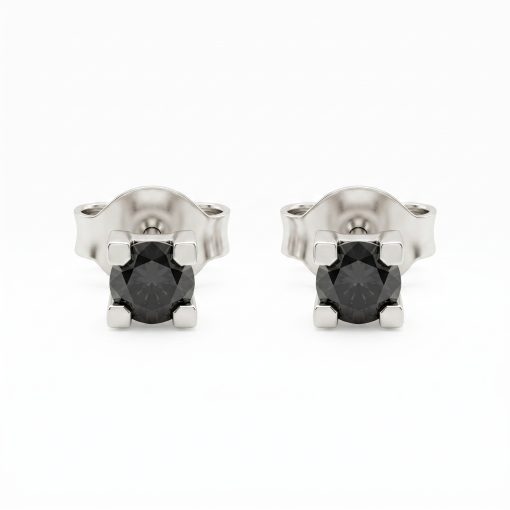 Orecchini in oro Bianco e brillanti neri 0,50 ct