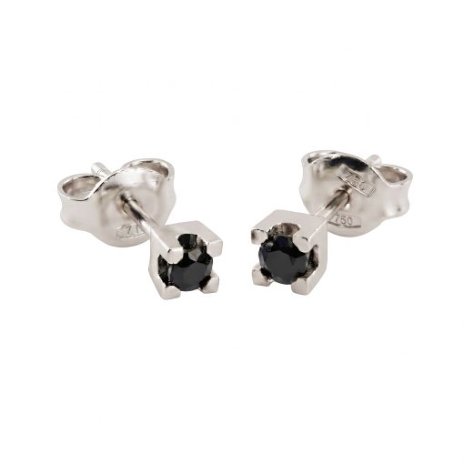 Orecchini in oro Bianco e brillanti neri 0,50 ct