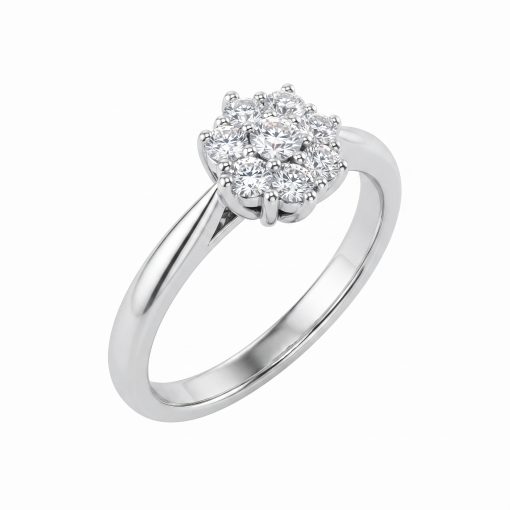 Anello Solitario in Oro Bianco 750‰ con Diamante da 0.75 ct