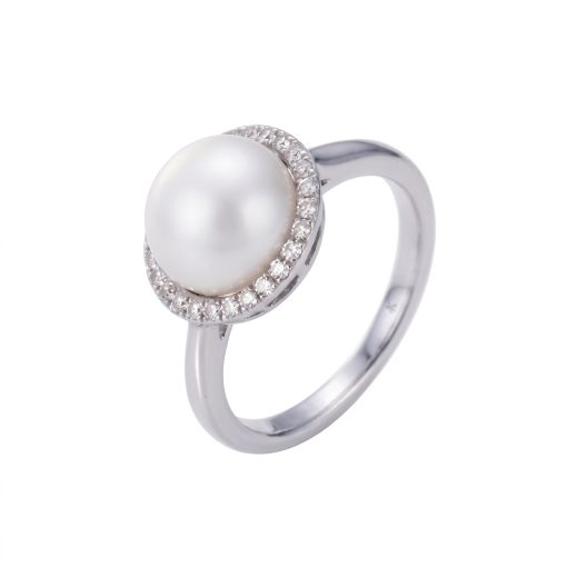 Anello in oro bianco 750‰ e Perla Australiana