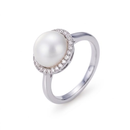 Anello in oro bianco 750‰ e Perla Australiana