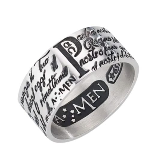 Anello Uomo Amen padre nostro ANPNB-24