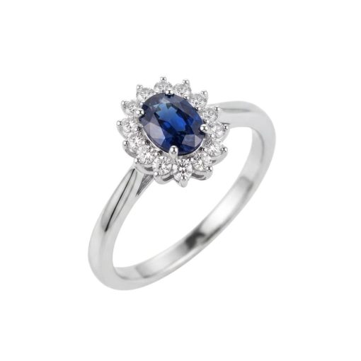 Anello Zaffiro e Brillanti