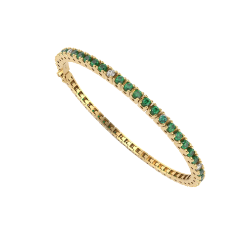 Bracciale Tennis Con Smeraldo