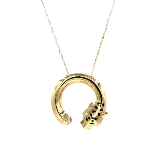 Collana Pantera in Oro 750‰ Zirconi e Smalto - 6,00 gr.