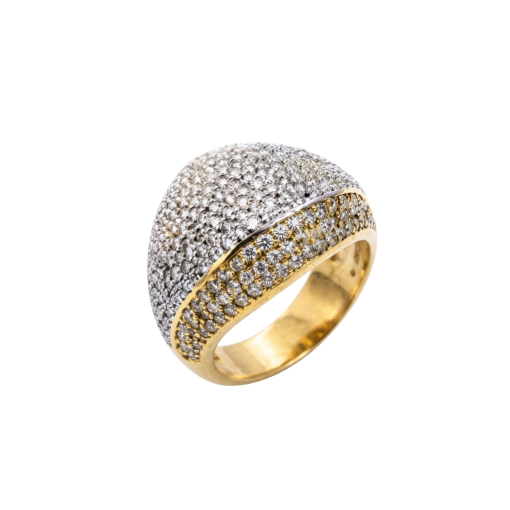 Anello in ORO 750‰ GIALLO & BIANCO 5.75 gr.