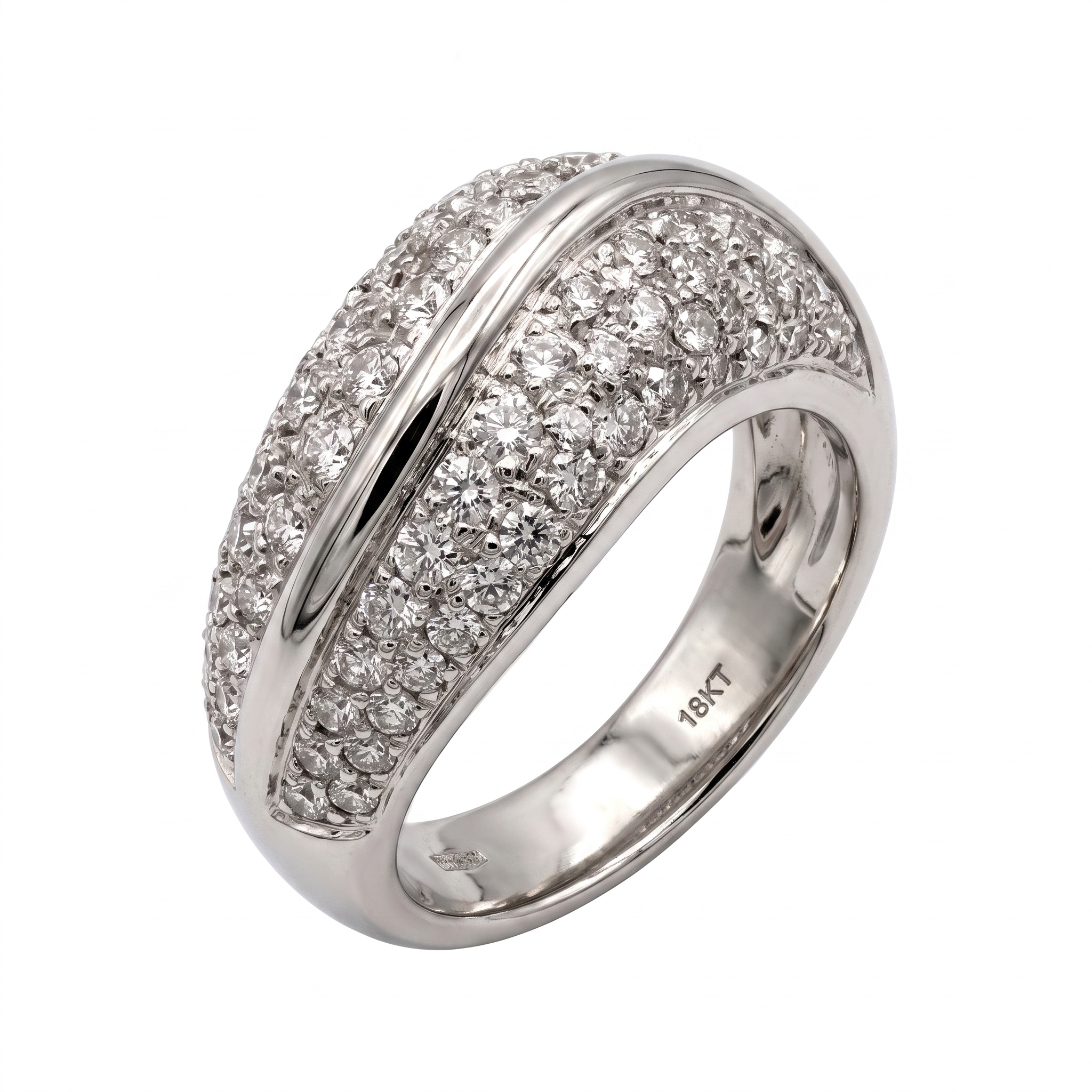 Anello in ORO 750‰ BIANCO 8.73 gr.