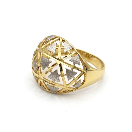 Anello in ORO 750‰ GIALLO & BIANCO 3.25 gr.