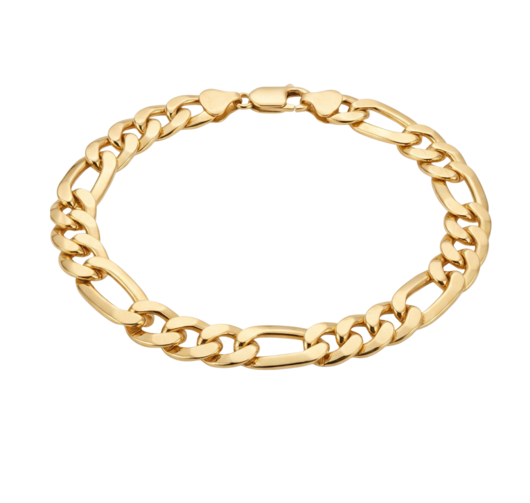 Bracciale in ORO 750‰ GIALLO maglia piatta 3+1