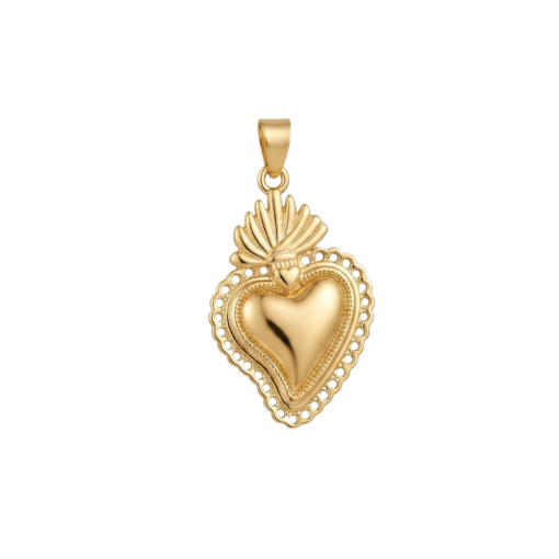 Ciondolo in Oro 750‰ Sacro Cuore  4,7 gr.