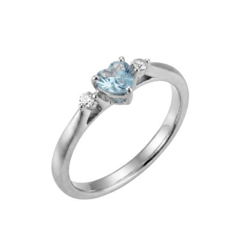 Anello Oro Bianco 9 Kt Diamanti  E Topazio (Copia)